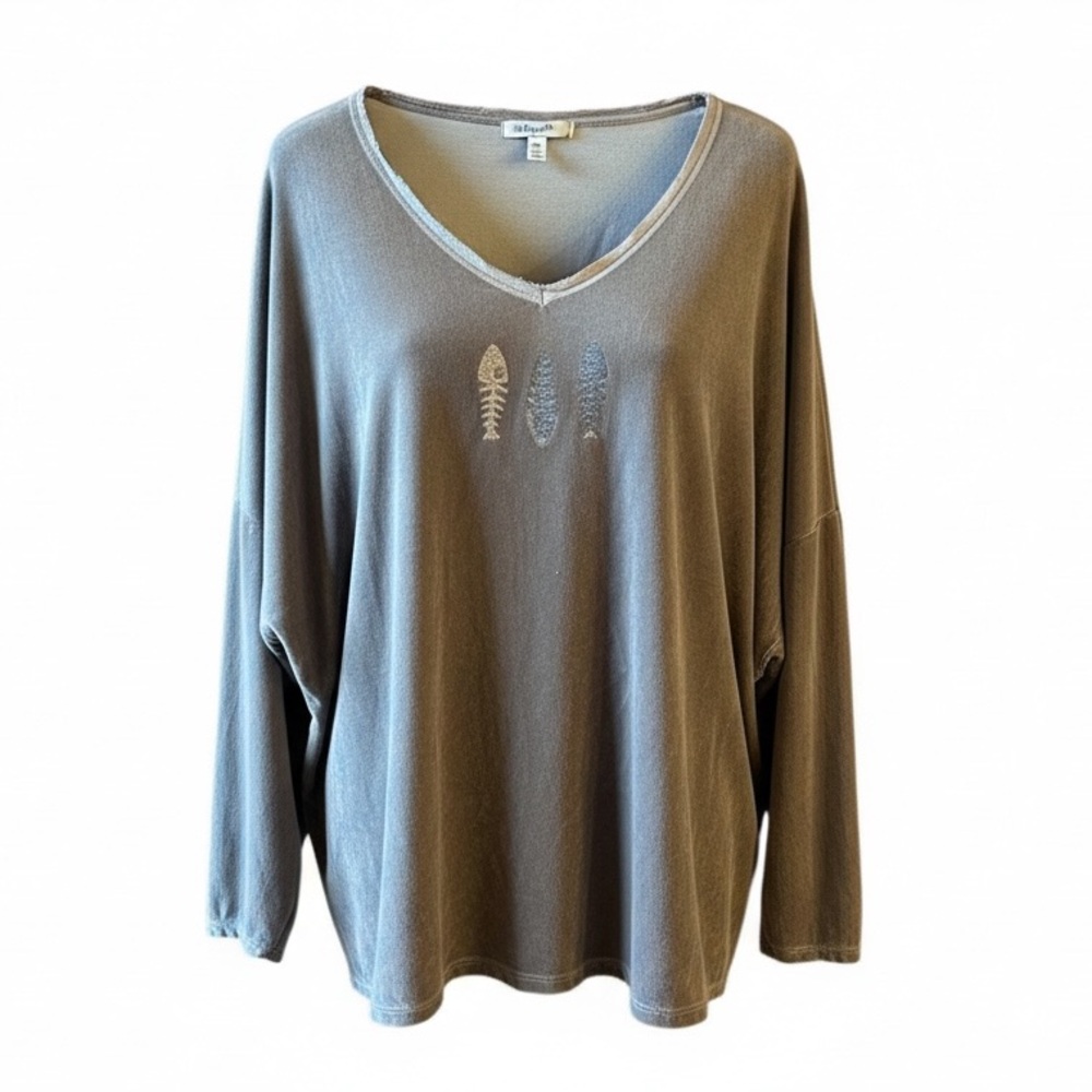 Cozy V-Neck Brown Sweatshirt, Made in Italy